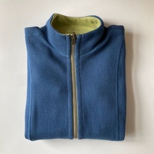 NWOT Orvis Reversible Zip Jacket Size S Blue Green Softest Signature Sweatshirt